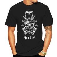 ราคา Voodoo Tshirt Mens Gothic Alternative Goth Rock Skull Biker Tshirt (25629991511)
