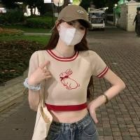 ราคา เสื้อครอปไหมพรม ครอปไหมพรม ครอปไหมพรมลายกระต่าย ครอปลายกระต่าย (19369861941)