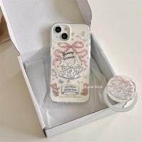 ราคา 2024 ใหม่ ที่วาง iPhone แบบแม่เหล็ก เปิดปิดง่ายตามต้องการ เคส ลายการ์ตูนกระต่ายอลิซ ริบบิ้นโบว์ สีชมพู สําหรับ Apple iPhone 15 Pro Max iPhone 14 (18596025964)