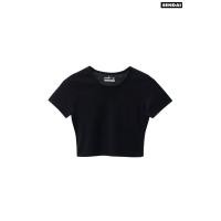 ราคา SENDAI เสื้อครอปเอวลอย คอกุ๊น สีดำ (22762048064)