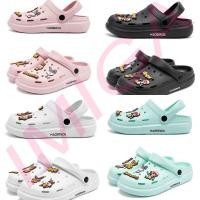 ราคา รองเท้าแตะยางนิ่มแบบสวมรัดส้น รองเท้าหัวโต ลายพนกวิน สีพาสเทล ลายกระต่ายและน้องหมาน่ารัก เพิ่ม 1 ขนาด (15914399869)