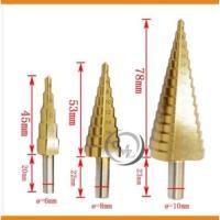 ราคา ดอกสว่าน ทรงเจดีย์ 3ตัวชุด ดอกเจดีย์ ขั้นบันได เจาะรู ขยายรู คว้านรู StepDrill COSA ดอกสว่านเจดีย์คุณภาพสูง (17925277438)