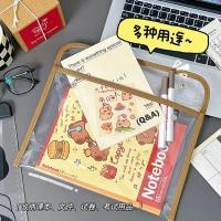 ราคา พร้อมส่ง Kapibara กระเป๋าดินสอ PVC กันน้ํา จุของได้เยอะ สีพื้น สําหรับนักเรียน (25870689396)