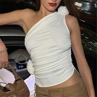 ราคา เสื้อสายเดี่ยว เปิดไหล่ข้างเดียว สีพื้น สุดชิค เข้ารูป แฟชั่นฤดูร้อน สําหรับผู้หญิง OTC (25902823378)