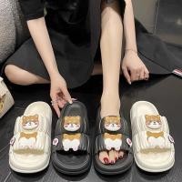 ราคา รองเท้าแตะแบบสวม ลายหมาชิบะก้นเด้ง พื้นนิ่ม น้ำหนักเบา (23819459418)