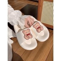 ราคา รองเท้าแตะแบบสวม ลายหมีโบว์แดง พื้นโซฟา สีดำ ขาว ชมพู (18971606660)