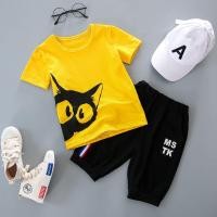ราคา เด็กชุดฤดูร้อนใหม่แขนสั้นเด็กวัยกลางคนเสื้อผ้าฤดูร้อนเด็กเกาหลีชุดสองชิ้น (7362974701)