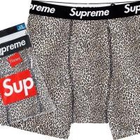 ราคา Supreme Pure Cotton Men Women Shorts Four Corners 19SS Leopard Boxer Couple Influencer Street Wear sup Leopard Print (26050910754)