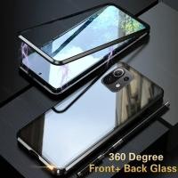ราคา เคสโทรศัพท์ แบบแข็ง กระจกนิรภัย แม่เหล็กสองด้าน กันกระแทก ป้องกัน 360 องศา สำหรับ Xiaomi Mi 11 Lite 11Pro 11Ultra (9649034800)