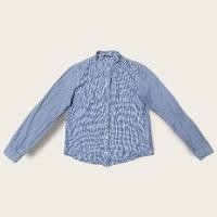 ราคา East Boy เสื้อเชิ้ต คอระบาย ลายสก๊อต สีกรม มือสอง (20084109580)
