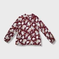 ราคา C C California เสื้อคอปีน แขนยาว สีแดง ลายดอก มือสอง (19175946456)