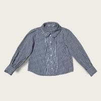 ราคา Nice Claup เสื้อเชิ้ต ไซส์ F ลายสก๊อต คอบัว แต่งระบาย สีดำ ขาว มือสอง (18592397919)