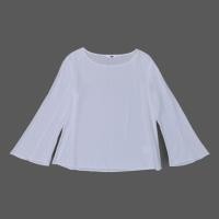 ราคา Uniqlo เสื้อคอกลม ไซส์ M แขนยาว แขนกระดิ่ง สีขาว ผ้าเรยอน ผสม สวยมาก มือสอง (18528397653)