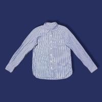 ราคา Muji เสื้อเชิ้ต ไซส์ S ลายทาง สีน้ำเงิน มือสอง (25979992203)
