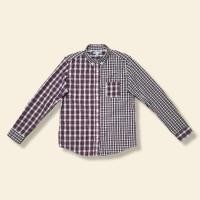 ราคา Uniqlo เสื้อเชิ้ต ไซส์ L ลายสก๊อต สีแดง ครีม ดำ แต่งผ้าลายสก็อตตัด 2 ลาย สวยๆ มือสอง (25680003082)