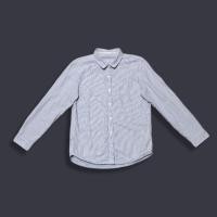 ราคา Closshi เสื้อเชิ้ต ไซส์ L สีขาวเทา ผ้าคอทตอนหนา มือสอง (25629994713)