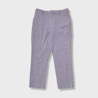 ราคา Uniqlo กางเกงขายาว ไซส์ L สีม่วง Smart Ankle Pants 2 way stretch มีซิป มือสอง (24281132012)