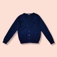 ราคา GU เสื้อคาร์ดิแกน ไซต์ L สีกรม มือสอง (22259103373)