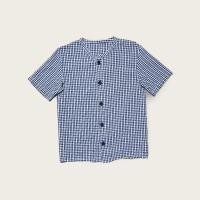 ราคา Muji เสื้อนอน ไซส์ เด็ก 140 150 คอกลม ลายสก๊อต สีน้ำเงิน ขาว มือสอง (24519518574)