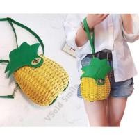 ราคา กระเป๋าสานสัปปะรด A28 กระเป๋าสาน กระเป๋าสะพายข้าง (1380822585)