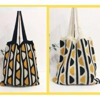 ราคา กระเป๋าถักไหมพรม ลายครึ่งวงกลม A84 (3500285518)