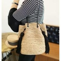 ราคา กระเป๋าสานทรงขนมจีบพู่ดำ A65 (2556103156)
