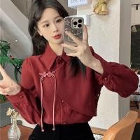 ราคา เสื้อเชิ้ตแขนยาว คอปกโปโล แบบผูกเชือก ขนาดใหญ่ เข้ากับทุกการแต่งกาย สไตล์จีนเรโทร สําหรับผู้หญิง (25969402553)