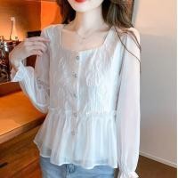 ราคา เสื้อเชิ้ตแขนยาว ผ้าชีฟอง กระชับสัดส่วน พลัสไซซ์ แฟชั่นสไตล์เกาหลี สําหรับผู้หญิง (25817914263)