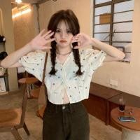 ราคา เสื้อเชิ้ตแขนพัฟ คอวี ลายดอกเดซี่ สไตล์ฝรั่งเศส เรโทร แฟชั่นฤดูร้อน สําหรับผู้หญิง (25469424628)