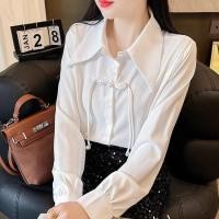 ราคา เสื้อเชิ้ตแขนยาว คอปก ผ้าชีฟอง ทรงหลวม สีขาว สไตล์จีนย้อนยุค สําหรับผู้หญิง (24919396312)