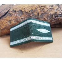 ราคา Pritty Cool กระเบนหนามสีเขียวเหนี่ยวทรัพย์ สุดยอดของกระเป๋า Stingray ทรง US 2 พับสั้น 1650 (20058825383)