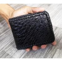 ราคา Exotic Leather หนังแท้ ของแท้ กระเป๋าหนังตัวนกกระจอกเทศแท้ 2 พับสั้น กระเป๋าสตางค์ใบสั้น ถักขอบตลอดใบ 1200 บาท (19147021413)