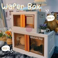 ราคา Wafer Box กล่องเก็บของพลาสติก 2 ขนาด พับเก็บได้ ประกอบง่าย มีฝาปิดตัวล็อค กันน้ำ กันฝุ่น วางซ้อนกันได้ (21991999635)