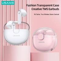 ราคา Usams BU BT 5 1 TWS หูฟัง AAC SBC HiFi สเตอริโอ ไร้สาย หูฟัง เคสใส (22876366877)