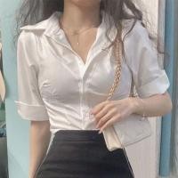 ราคา เสื้อเชิ้ตแขนสั้น เข้ารูป สุดเซ็กซี่ สําหรับผู้หญิง (23723282785)