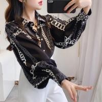 ราคา เสื้อเชิ้ตแขนพอง ผ้าชีฟอง สําหรับผู้หญิง (25115420266)