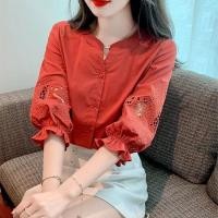 ราคา เสื้อเชิ้ต ผ้าชีฟอง แขนพอง สําหรับผู้หญิง (24265746641)