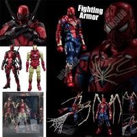 ราคา โมเดลฟิกเกอร์ Iron Spider Man Fighting Armor Deadpool Lron Man SpiderMan SEN TI NEL ของเล่นสําหรับเด็ก (19787507988)