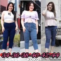 ราคา กางเกงยีนส์สาวอวบอ้วน 7 ส่วน (22721584286)