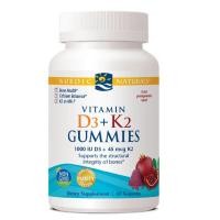 ราคา บำรุงกระดูก สร้างเซลล์Nordic Naturals Vitamin D3 K2 60Gummies (20088483618)