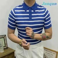 ราคา Junqun เสื้อโปโลผู้ชาย คอปก ทรงสลิมฟิต สีพื้น แฟชั่นฤดูร้อน เสื้อยืดโปโลผู้ชายคุณภาพสูง (15798712830)
