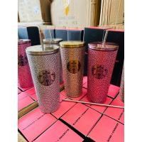 ราคา พร้อมส่ง แก้วสตาร์บัค แก้วเพชรสตาบัค starbucks lisa มี 3 สี ชมพู ทอง เงิน แก้วน้ำ (24654718668)