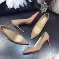 ราคา Christian Louboutin รองเท ้ าส ้ นสูง 10 ซม แอปริคอทสิทธิบัตรหนังอิตาลีนําเข ้ าหนังแกะสีแดงยางแต ่ เพียงผู ้ เดียวแฟชั ่ นรองเท ้ าผู ้ หญิง (28801267383)