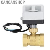 ราคา Cancanshop DN25 Motorized Ball Valve Brass 2 Way Wire Normally Open Electrical AC220V (29501303523)