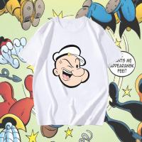 ราคา H O เครื่องแต่งกาย Popeye เสื้อยืด ไม่จำกัดเพศ ราคาถูก ฝ้าย 100 ขนาด S 5XL (27150733096)