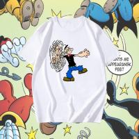 ราคา H O เครื่องแต่งกาย เสื้อยืด Popeyeไม่จำกัดเพศ ราคาถูก ฝ้าย 100 ขนาด S 5XL NO 2 (24781158649)