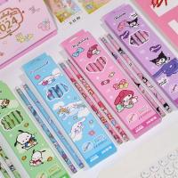 ราคา ดินสอไม้ 2B 12แท่ง กบเหลาดินสอ ลายการ์ตูน คุโรมิ มายเมโลดี้ ชินนาม่อนโรล โปชาโกะ (25867772655)
