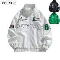 ราคา Voevoe เสื้อแจ็กเก็ตหนัง PU แฟชั่นสําหรับผู้ชาย (13299913152)