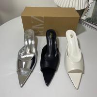 ราคา Zara ใหม ่ 2024 ฤดูร ้ อนฝรั ่ งเศสชี ้ รองเท ้ าส ้ นสูง รองเท ้ าแตะสตรี เปิดนิ ้ วเท ้ า ปากตื ้ น สวมใส ่ รองเท ้ าแตะแฟชั ่ นสําหรับผู ้ หญิง (25577251478)