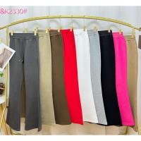 ราคา A K รุ่น 2330 กางเกงวอมขาม้าเอวสูง ผ้าวอมหนานุ่ม (21687269115)